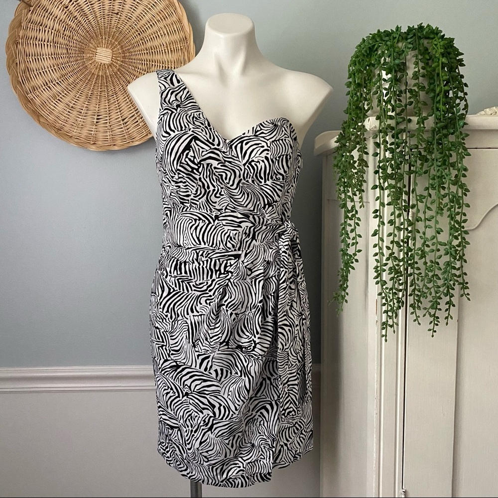 Club Monaco Zebra Print Wrap Dress